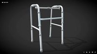 Disabled four-legged crutch old man walker