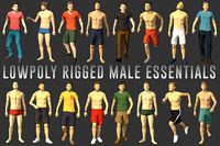 Lowpoly Rigged Male Essentials
