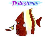 Low Poly Moorish Idol Illustration Animated - Game Ready