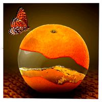 Canvas Art Surreal Orange Fruit