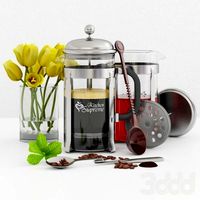 maker of French press 3d model