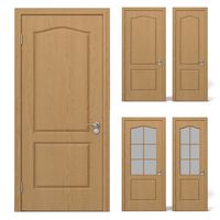 Ligth wood door set