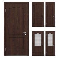 Dark wood door set