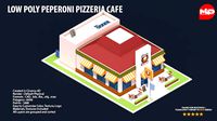 Low Poly Peperoni Pizzeria Cafe