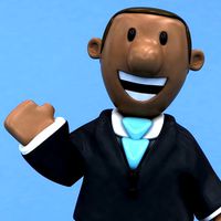 Fun businessman