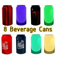 Beverage Can Pack with PBR Textures