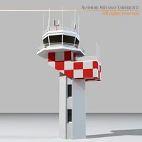 Airport control tower2 3D Model