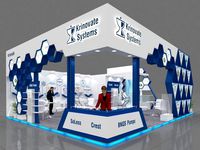 Exhibition stall 3d model 10x8 mtr 3sides open Krinovate Stand