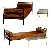 Bronze Table by Maison Bagues and   arbus daybed