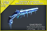 Sawed Off Ice Shotgun 3D Model