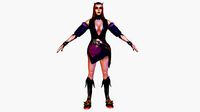 Game MMO RPG Character Armored Succub Women Elf