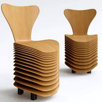 7 reinterpretation of Jacobsen Series 7 chair 3d model