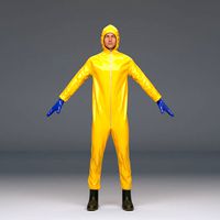 Biohazard protective hazmat suit