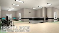 Hospital corridor - modular interior and props
