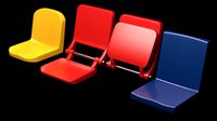 Set of tribune bleachers stadium seats 3d model