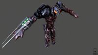 Humanoid sci-fi alien lizard