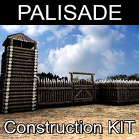 Lowpoly Palisade Construction kit