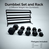 Hex Dumbbell Set and Rack