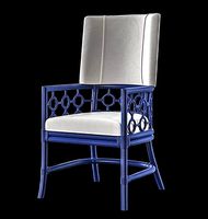 David Francis Furniture - Carlton Dining Armchair Indigo