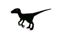 Low Poly Cartoon Velociraptor Dinosaur
