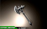 Magic Spell Axe Fantasy Axe Low-Poly 3D Model