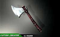 Modern Axe Fantasy Low-poly 3D Model