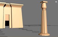 Ancient Egypt Lotus column - pillar