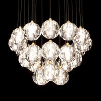 RH BOULE DE CRISTAL ROUND CLUSTER CHANDELIER 24 Brass