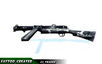 SMG-Machine Gun World War Machine low poly 3d model