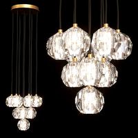 RH BOULE DE CRISTAL ROUND CLUSTER CHANDELIER 14 Brass