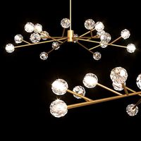RH BOULE DE CRISTAL ROUND CHANDELIER 72 Brass