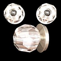 RH BOULE DE CRISTAL PETITE SINGLE SCONCE Nickel
