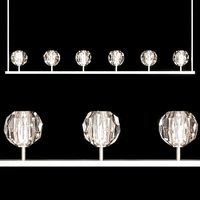 RH BOULE DE CRISTAL LINEAR CHANDELIER 60 Nickel