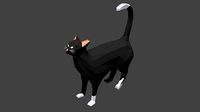 LOWPOLY BLACKCAT