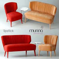 Sofa and chair MUNNA Lipstick