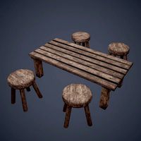 Tavern Table and Stools
