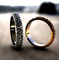 wedding ring with a pattern Damascus | 3D