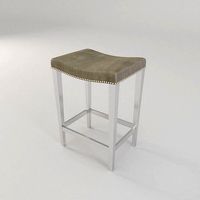 Bernhardt Thorpe Leather Bar Stool