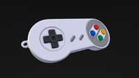 Super Nintendo Joypad Keychain | 3D