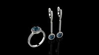 M RINGS EARRINGS N14 | 3D