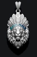Native lion pendant | 3D
