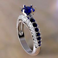 Ring with sapphire 6mm | 3D
