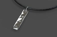 Rectangle aqua pendant | 3D