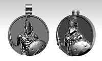 Sparta Pendant Detailed Realistic Leonid King Warrior | 3D