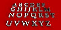 CONSTANTIA font uppercase and lowercase 3D letters STL file  | 3D