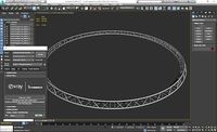 Circle Triangular Truss Full diameter 800cm | 3D