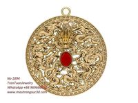 1894  Nine dragons compete for gems Pendant | 3D