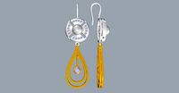 Earrigs with diamods and pearls | 3D