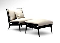 Gabriel Scott Boudoir chair and ottoman