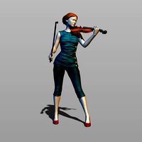 Pretty violinist | 3D
